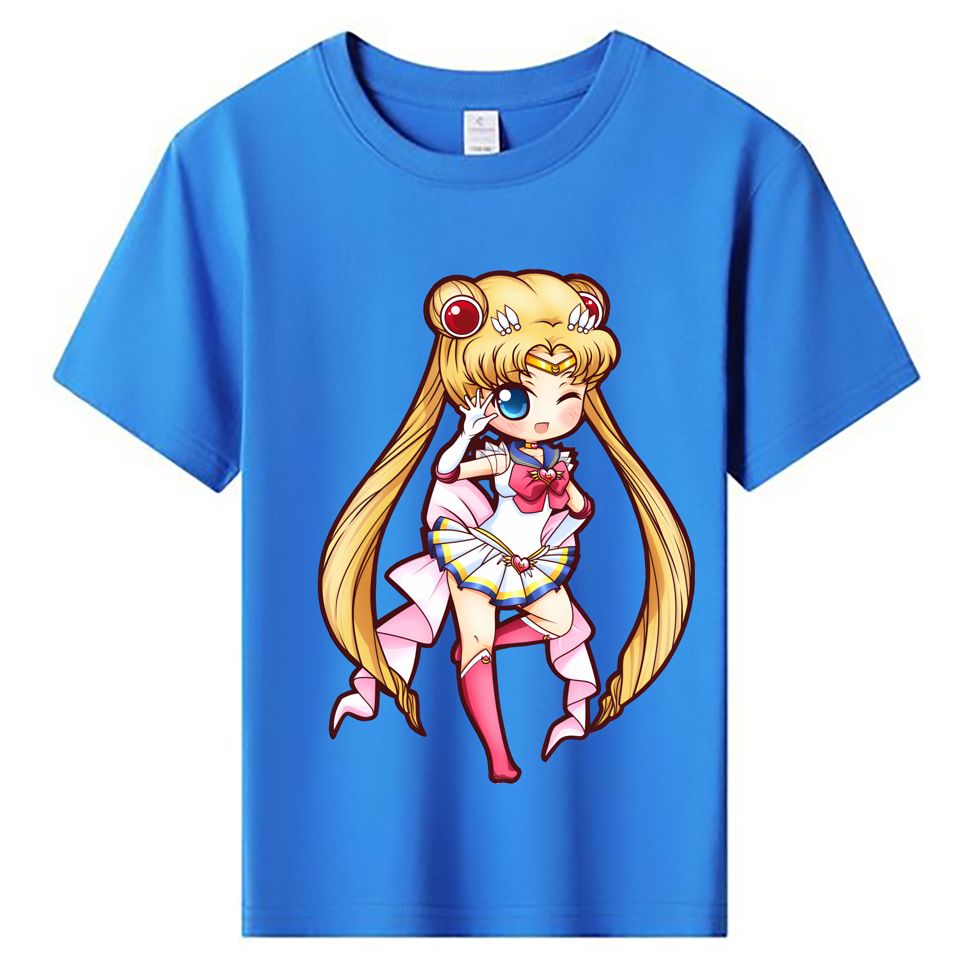 （画像用） 美少女戦士セーラームーン 月野 うさぎ つきの うさぎ Sailor Moon Tsukino Usagi 綿100％キッズTシャツ（フロントプリント）